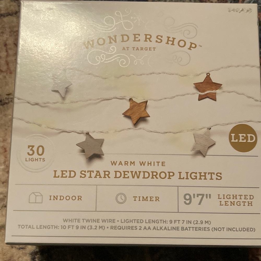 Warm white led star dewdrop lights